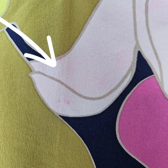 Trina Turk Kahe One Shoulder Floral Silk Top With Ruffle Overlay *Pink Spots* M - Picture 10 of 14